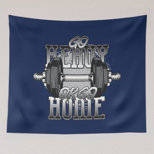 Item preview, gym stickers go heavy or go home new design  designed and sold by Cardio Boutique.