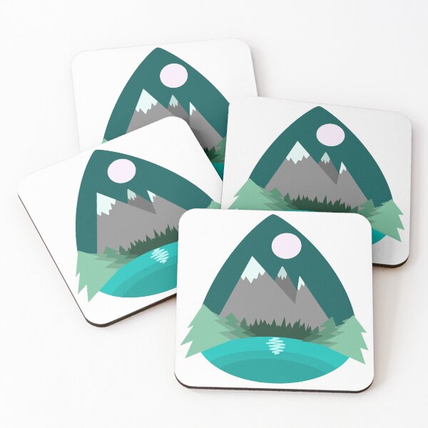 Item preview, Geometric Lake Landscape designed and sold by Christine Crawford.