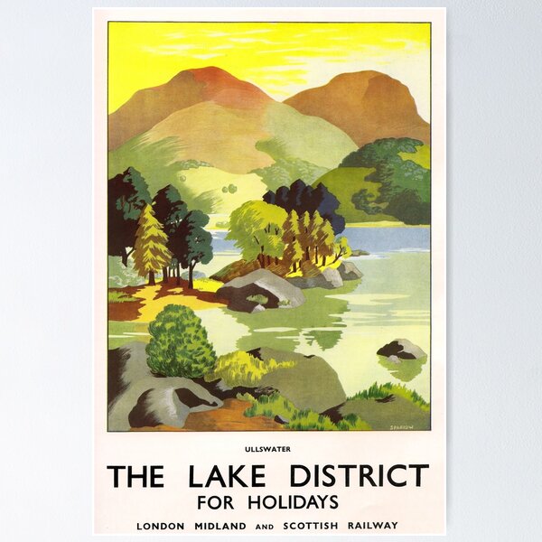 Item preview, Lake District viejo poster designed and sold by CorasPosters.