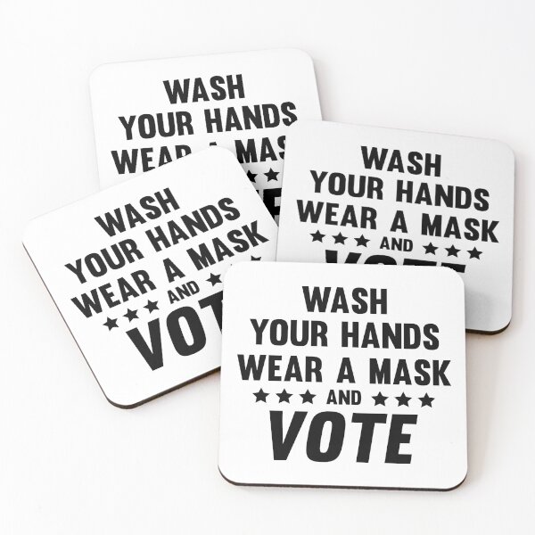 Item preview, Wash Your Hands Wear a Mask and Vote designed and sold by CatsCrew.