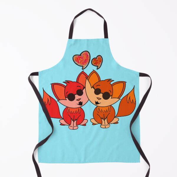 Item preview, Cute Cool Foxes Couple Orange designed and sold by HappigalArt.