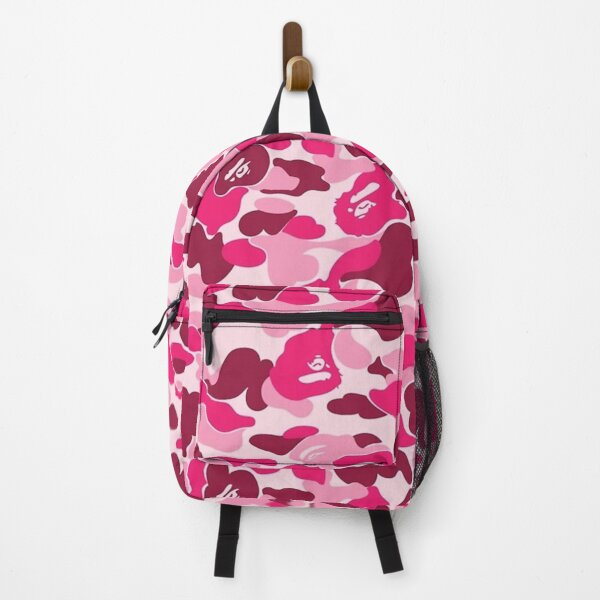 Bape Pink & Red Camo Backpack