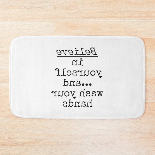 Item preview, Mirror Believe in yourself and wash your hands black spel text dizkorce designed and sold by Dizkorce.