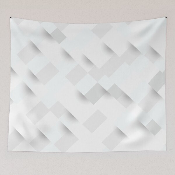 Item preview, 3D White Abstract Geometric designed and sold by ZodesignArt.