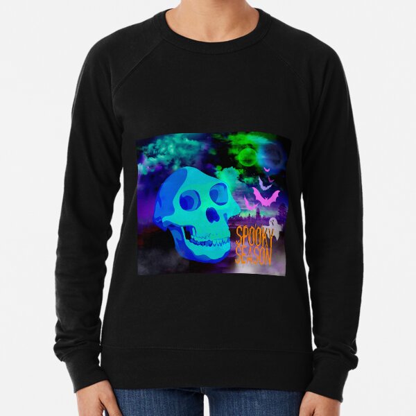Apron with ghost and bats Spooky season Lightweight Sweatshirt