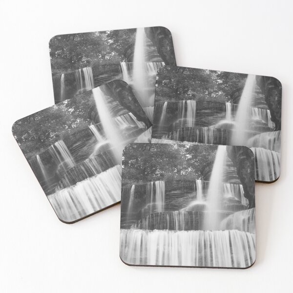Item preview, Atop Indian Cliff Falls Grayscale designed and sold by mljdwhite.