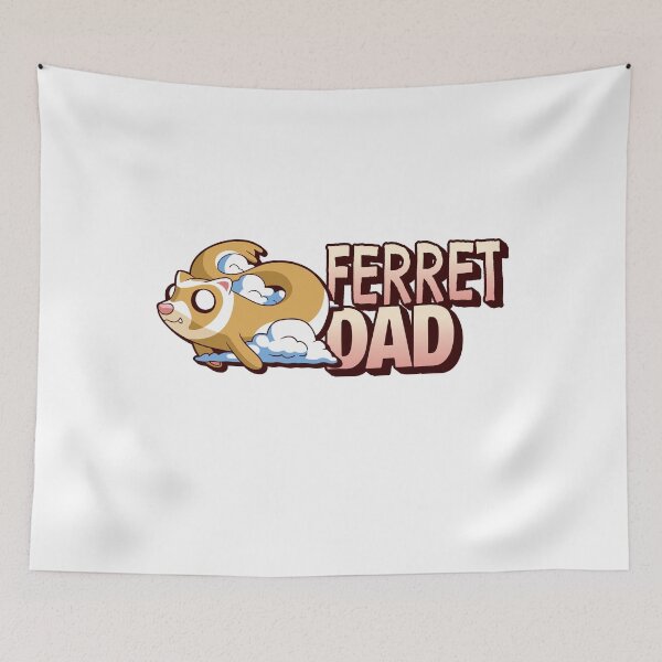 Item preview, Ferret Dad Cute Flying Ferret Cloud designed and sold by jacks-tees.