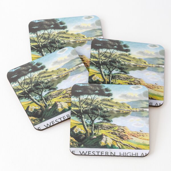 Item preview, The Western Highlands retro poster designed and sold by CorasPosters.