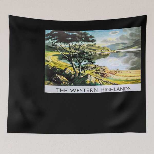 Item preview, The Western Highlands retro poster designed and sold by CorasPosters.