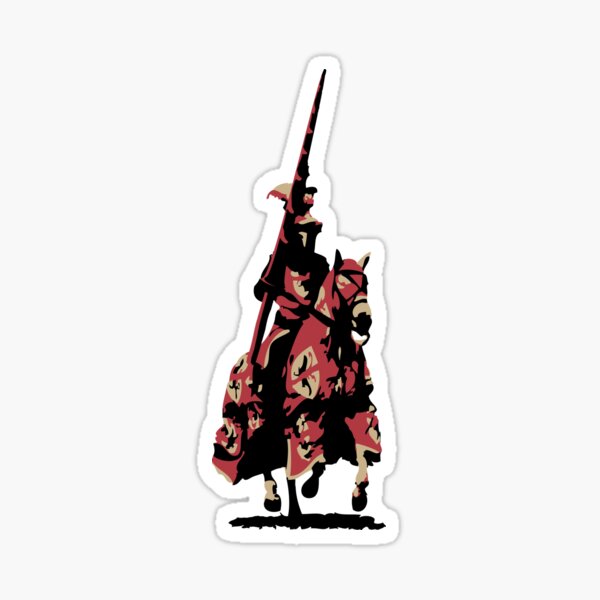 knight on his horse Sticker