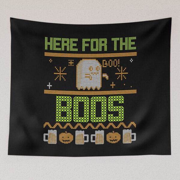 Item preview, Here For The Boos Faux Sweater Funny Ghost Halloween Design designed and sold by up4tee.