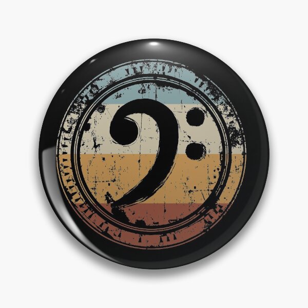 Item preview, Vintage bass clef bass guitar gift for bass player designed and sold by Billianidesigns.