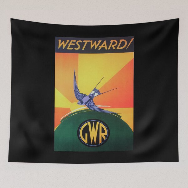 Item preview, Westward retro poster designed and sold by CorasPosters.