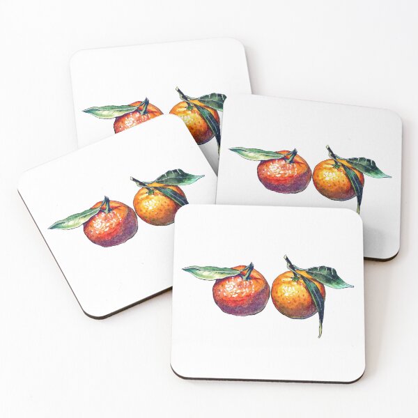 Item preview, Mandarin fruits - realistic watercolor illustration designed and sold by AquarellChill.