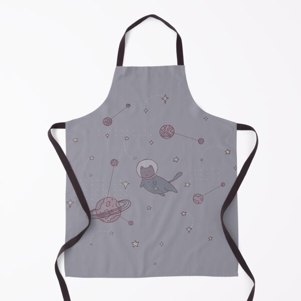 Astronaut cat in outer space Apron