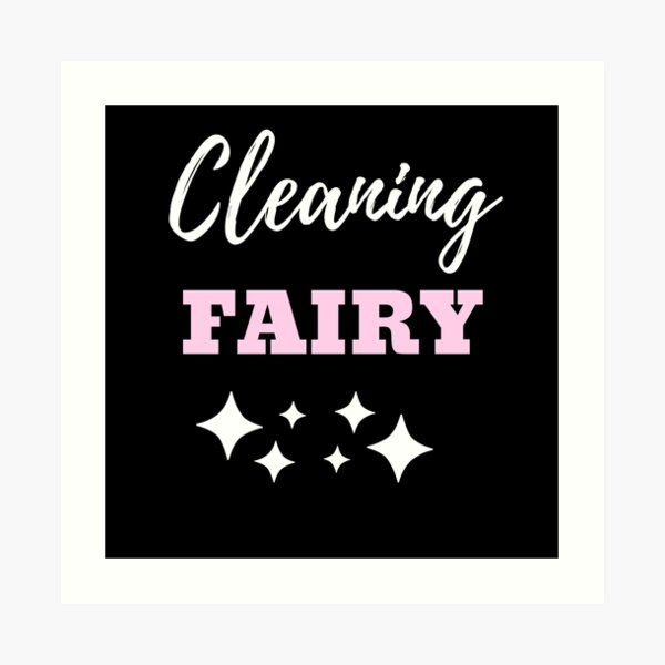 Cleaning Fairy Wall Art Redbubble