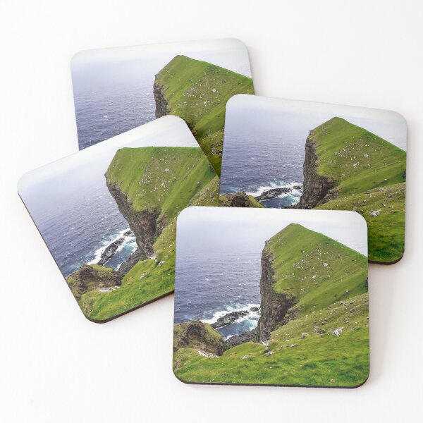 Item preview, Rock by the ocean Fog Sea view Faroe Islands designed and sold by Tanja Dianova.