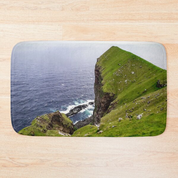 Item preview, Rock by the ocean Fog Sea view Faroe Islands designed and sold by Tanja Dianova.