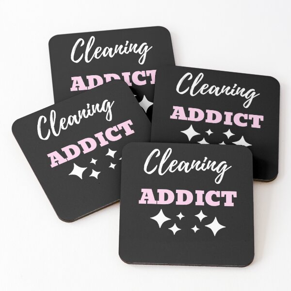 Cleaning Addict Coasters (Set of 4)