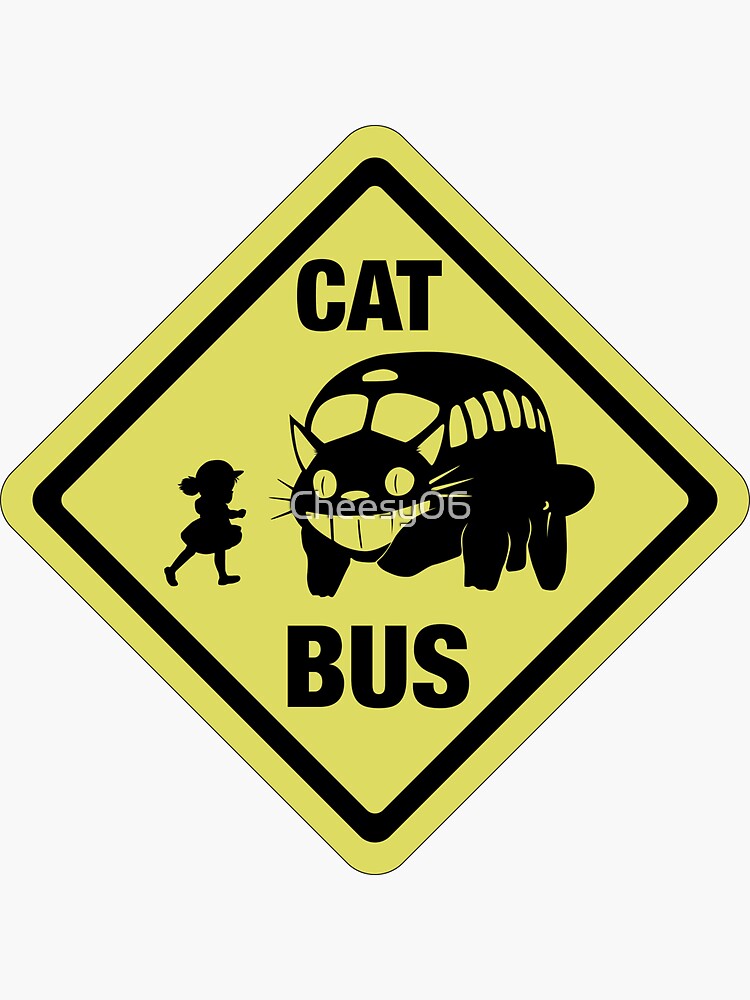 "Cat Bus" Sticker by Cheesy06 Redbubble