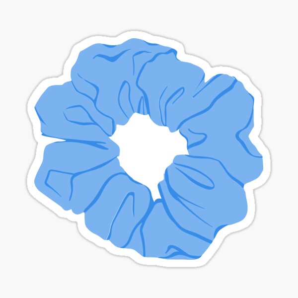 scrunchie azul Pegatina