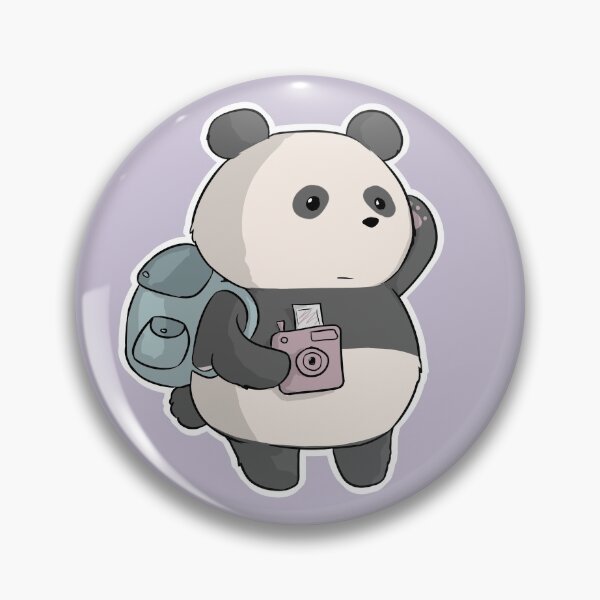 Item preview, Traveler Panda with camera and backpack - Ponpon Panda designed and sold by Hito-desu.
