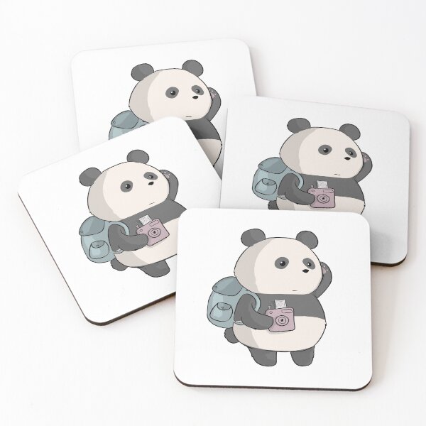 Item preview, Traveler Panda with camera and backpack - Ponpon Panda designed and sold by Hito-desu.