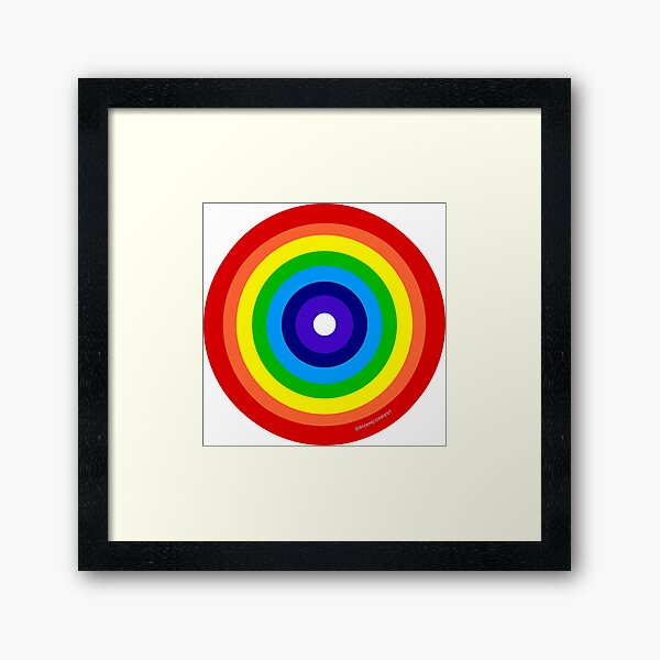 Circular Rainbow Framed Art Print