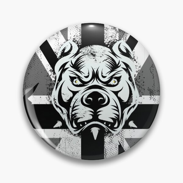 Item preview, UK Black and White  flag with savage british bulldog designed and sold by scrolla.