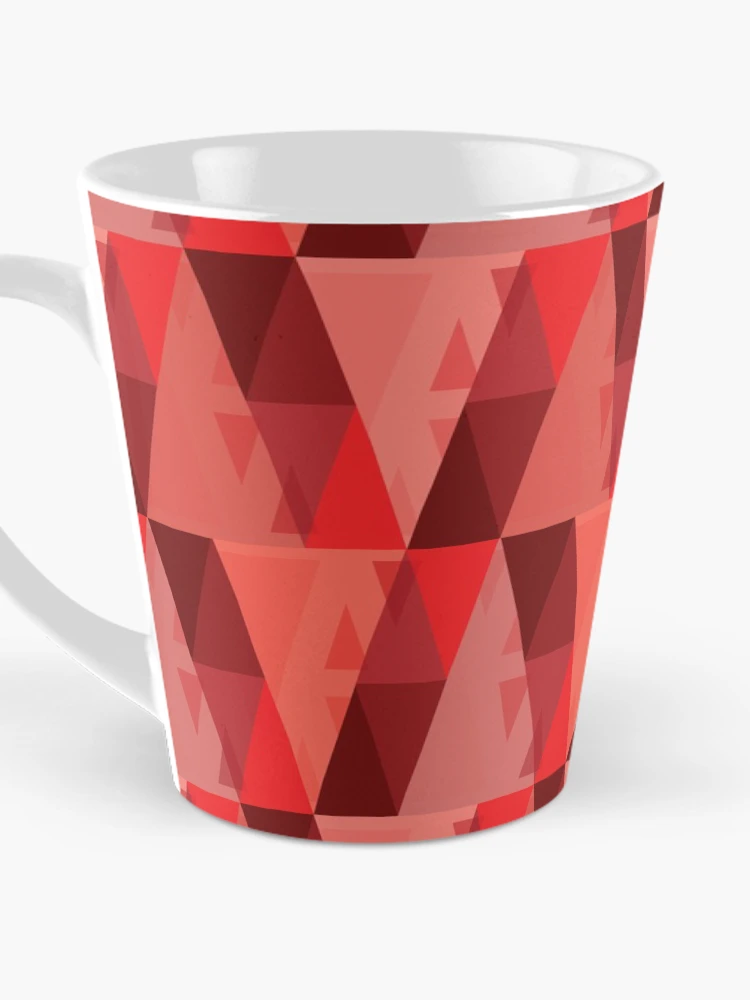 Thumbnail 3 of 4, Coffee Mug, Vertical Triangles Pattern – Red designed and sold by RoguePatterns.
