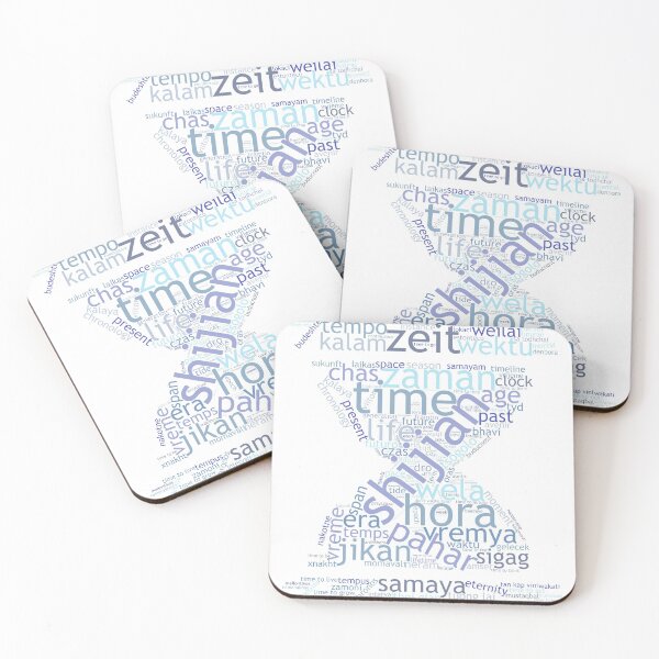 Item preview, Time waits for us, in any language Word Cloud designed and sold by TheArtOfWords.