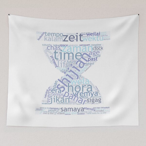 Item preview, Time waits for us, in any language Word Cloud designed and sold by TheArtOfWords.