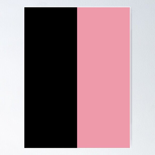 Modern Simple Black Stripes and White Color Block Poster for Sale