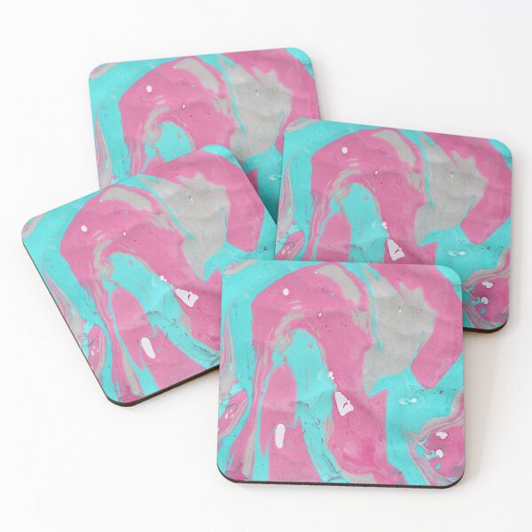 Item preview,  Pink and sky blue acrylic pour  designed and sold by Designhub14.