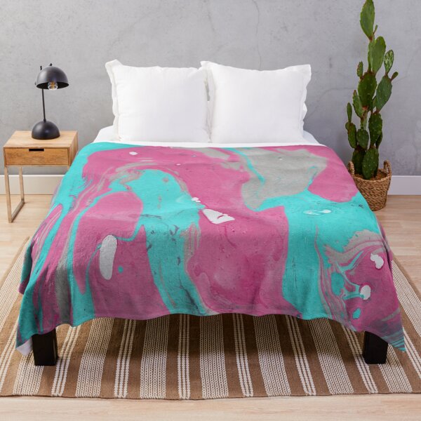 Item preview,  Pink and sky blue acrylic pour  designed and sold by Designhub14.