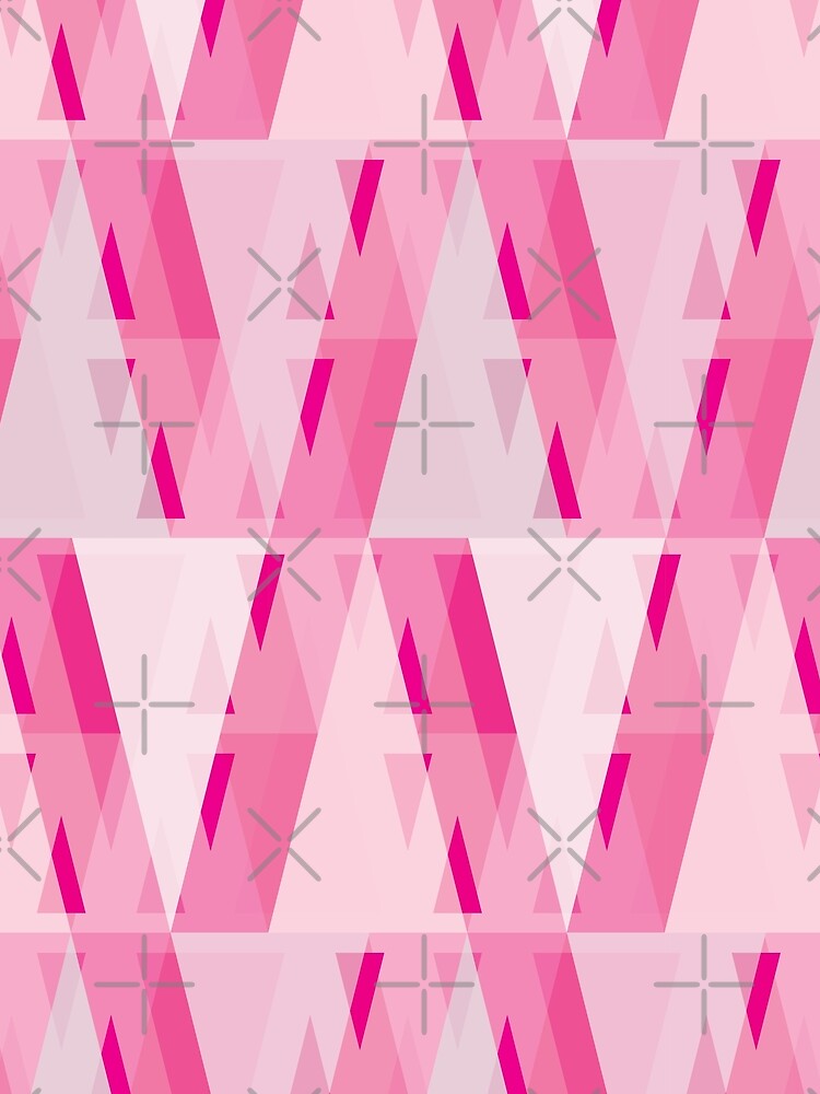 Thumbnail 3 of 3, Scarf, Vertical Triangles Pattern – Pink designed and sold by RoguePatterns.