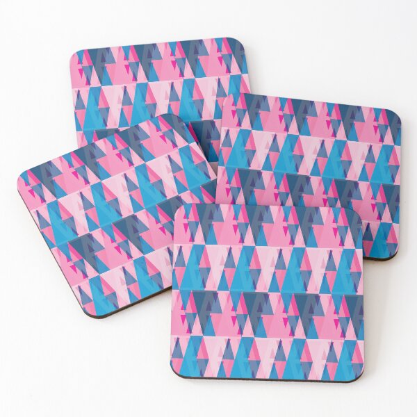Item preview, Vertical Triangles Pattern – Blue & Pink designed and sold by RoguePatterns.