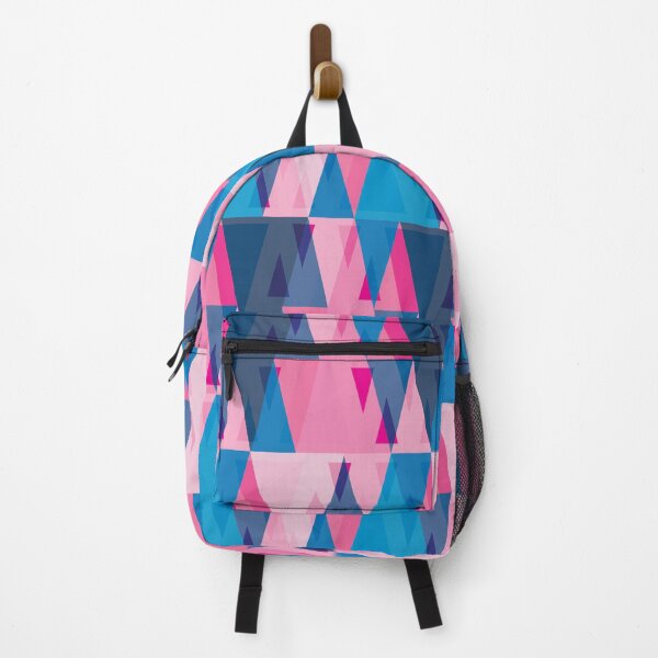 Item preview, Vertical Triangles Pattern – Blue & Pink designed and sold by RoguePatterns.