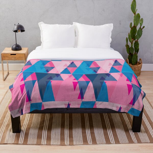 Item preview, Vertical Triangles Pattern – Blue & Pink designed and sold by RoguePatterns.