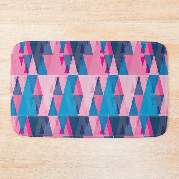 Item preview, Vertical Triangles Pattern – Blue & Pink designed and sold by RoguePatterns.
