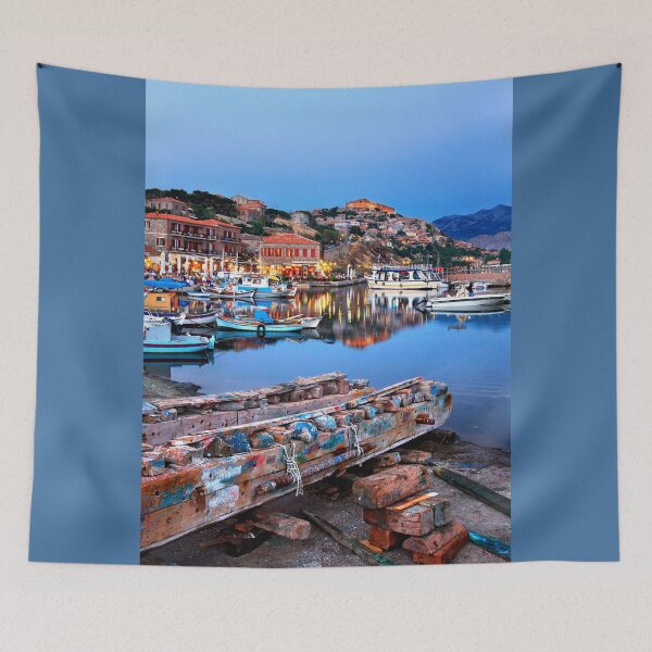 Item preview, The port of Molyvos town - Lesvos island designed and sold by Hercules Milas.