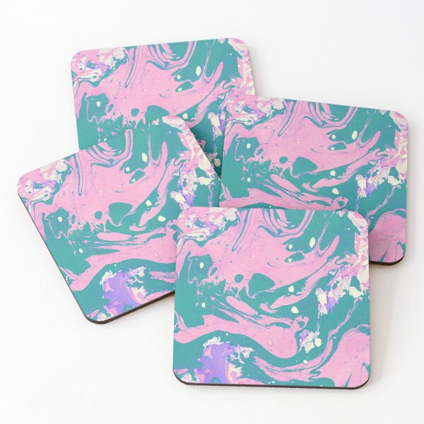 Item preview, Pink teal purple acrylic painting  designed and sold by Designhub14.
