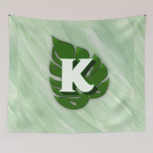 Item preview, Monstera Leaf Letter "K" designed and sold by isacaste.