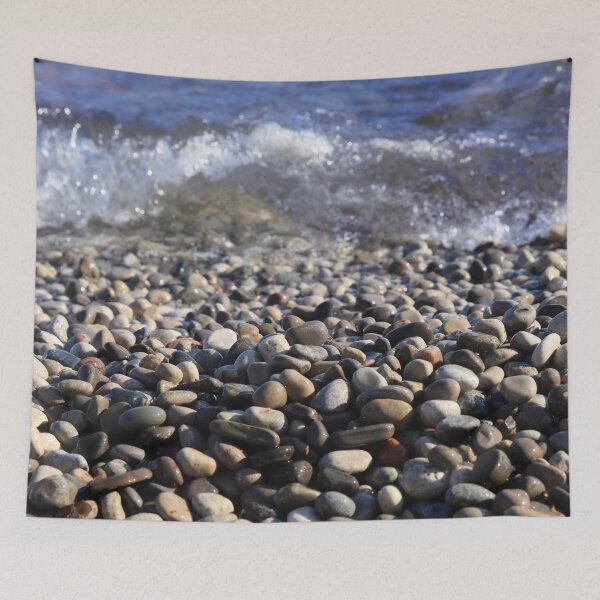 Item preview, Blue Water Waves Crashing on Rock Beach - Photograph designed and sold by MoClan-Graphics.