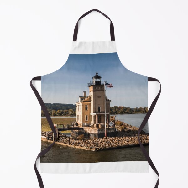 Item preview, Rondout Lighthouse on the Hudson River, Kingston, NY, in early fall designed and sold by Rabbitti.