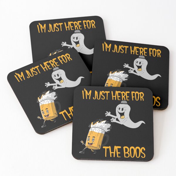 Item preview, I'm Just Here For The Boos Funny Ghost Chasing Beer Halloween Design designed and sold by up4tee.