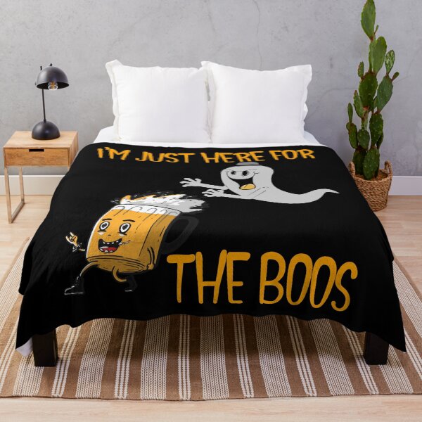 Item preview, I'm Just Here For The Boos Funny Ghost Chasing Beer Halloween Design designed and sold by up4tee.