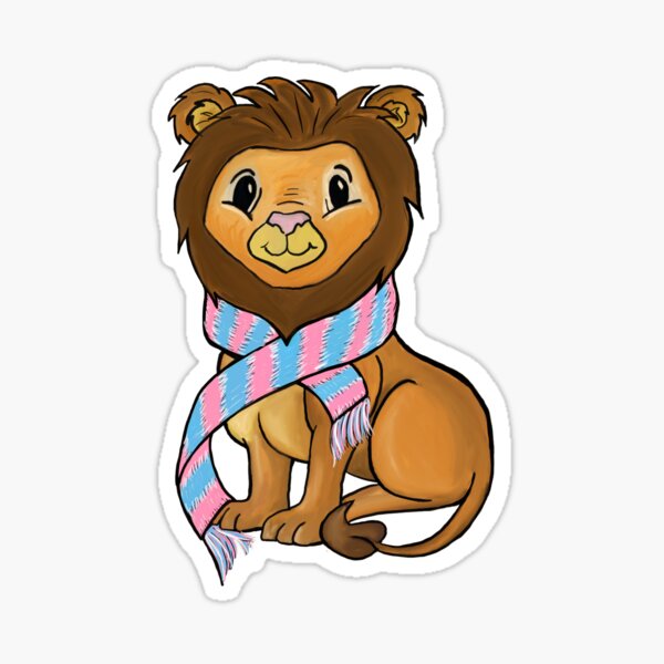 Trans Lion Mascot Sticker