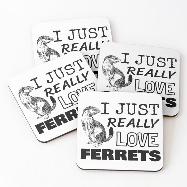 Item preview, I Just Really Love Ferrets designed and sold by jacks-tees.