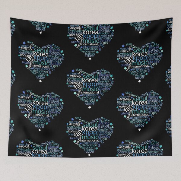 Item preview, KPOP WORD CLOUD Blue Cute Text designed and sold by SugarSaint.